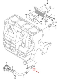 фото thumb №10, Volkswagen amarok 2h egr клапан труба gasket 03l131547n