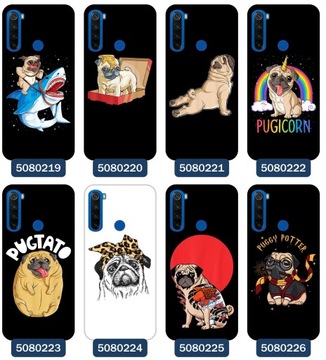 Etui do Xiaomi Redmi Note 8T Mops jednorożec wzory