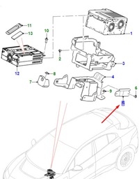 фото thumb №1, Jaguar i-pace x590 info/entertainment module кронштейн t4k11613 original