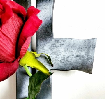 STROIKI na CMENTARZ STROIK na GRÓB drewniany KRZYŻ kompozycja nagrobna DUŻA