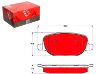 Купить Тормозные колодки тормозные alfa задняя 159 05- lancia thesis 02, фото thumb
