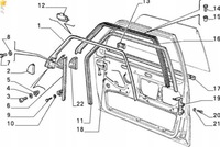 фото thumb №2, Рамка прокладка двері правий перед lancia thema aso
