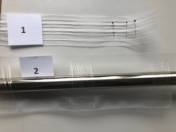Матовая штора ЭКО ЛЕН, бежевые полосы, 290 см, свободный пошив