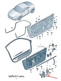 фото thumb №1, Audi tt 8j передняя часть правый lower door hinge 8j0831412
