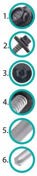 Wkręty do płyty warstwowej 110 mm RAL 7016 100 szt. do metalu Etanco GTR12