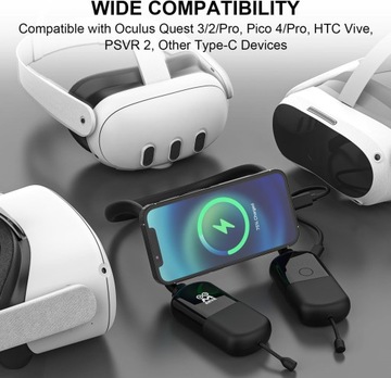 LEKKI POWERBANK NA SZYJĘ 8000mAh DO META/OCULUS QUEST 3/VISION PRO/VR
