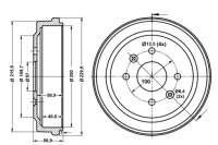 фото thumb №1, Ate гальмівні барабани гальмівні 2szt. задня chevrolet aveo kalos spark 1.0-electric