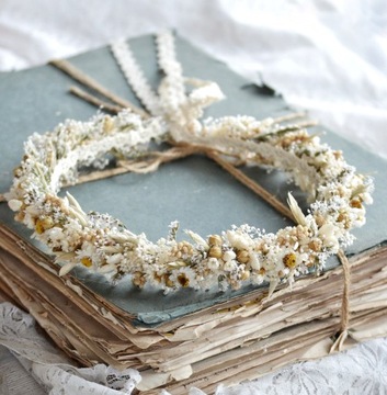 ВЕНОК НА ГОЛОВУ сухоцветы Коллекция Rustic Natural