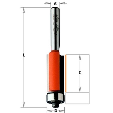 CMT Frez prosty dolne łożysko 8x12.7mm 906.227.11