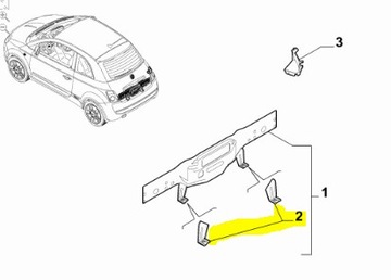 фото thumb №6, Крепление, защита задняя fiat 500 оригинальный номер 51787058