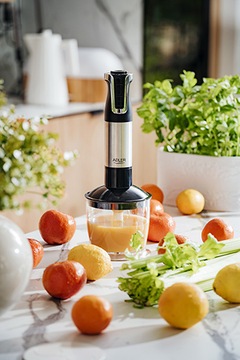 Blender Ręczny Zestaw 1800W Rozdrabniacz Turbo 4 Ostrza 20 Prędkości Adler