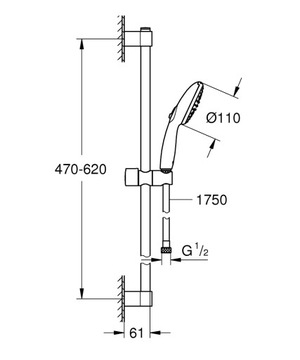 POLSKA bateria prysznicowa Valvex cubic + zestaw NATRYSKOWY Tempesta GROHE