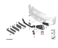 фото thumb №9, Bmw 4 coupe g22 бампер передній лівий решітка радіатора 8077065 51118077065