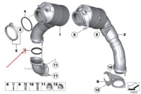 Кольцо уплотнительный системы выпускной bmw 5 f10 18307577959 7577959 Доставка, фото thumb
