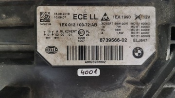 фото thumb №12, Фара правые bmw 3 f30 fl полный led теневик чёрная 1ex01210372ab 873956602