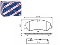 фото thumb №1, Тормозные колодки тормозные перед с подкладка шумопоглощающая ford tourneo custom