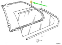 Bmw 3 coupe e30 прокладка скло бічний задній лівий стала 51361888325 Київ, фото thumb