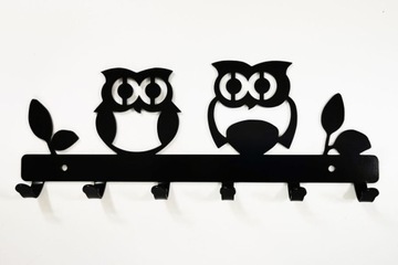 Металлическая настенная вешалка для ключей и одежды OWL