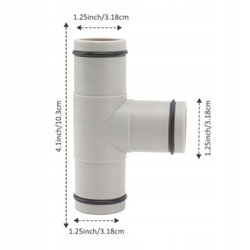 СОЕДИНИТЕЛЬНАЯ ВТУЛКА ТРОЙНИК ДЛЯ БАССЕЙНА INTEX 32MM