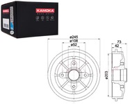 фото thumb №1, Барабаны тормозные 2szt. citroen c2 03'- c3 02'- peugeot 206 98'- 1007
