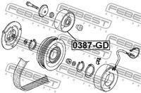 фото thumb №12, Ролик натяжитель ремень кондиционера honda fit almas gd1 2002-2 | 0387-gd febe