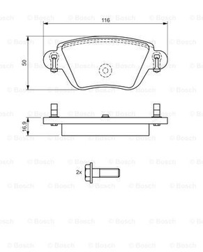 фото thumb №16, Bosch 986 424 671 набор тормозные колодки тормозных