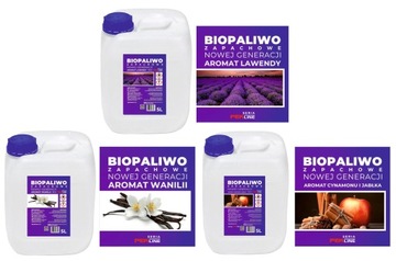 BIOETANOL BIOPALIWO BIO PALIWO ZAPACHOWE BIOKOMINEK 3 ZAPACHY KOMPLET 15L