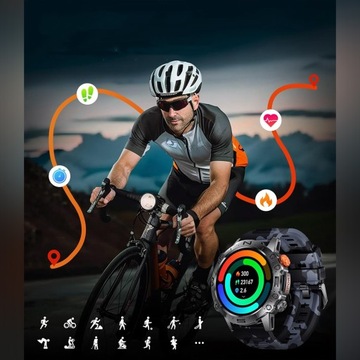 K59 WOJSKOWY ZEGAREK MĘSKI WODOODPORNY SMARTWATCH NOWY MODEL DUŻY EKRAN