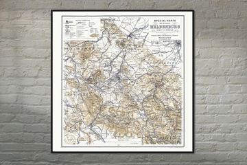 ВАЛБЖИЧ и окрестности старая немецкая карта Вальденбург 1900 г. 60x60