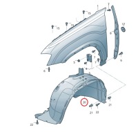 Vw atlas teramont підкрилок пластиковий перед праве оригінальний номер 3cn805912c оригінальні Ціна, фото thumb