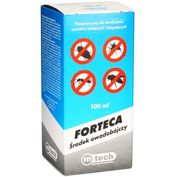 ŚRODEK NA KOMARY KLESZCZE MRÓWKI PLUSKWY FORTECA PERMETRYNA 40% 100ML