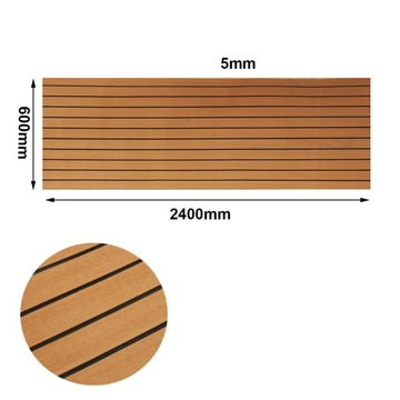 MATA POKŁADOWA EVA IMITUJĄCA TEAK DO JACHTU 240X60CM