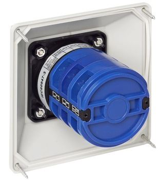 КУЛАЧКОВЫЙ ПЕРЕКЛЮЧАТЕЛЬ 32A 0-1 1F В КОРПУСЕ IP65