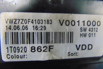 фото thumb №6, Volkswagen touran 1.9 tdi спідометр  1t0920862f