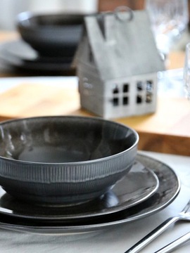 НАБОР ТАРЕЛОК 18 EL DINNER SERVICE Джинсы ЧЕРНЫЕ 2