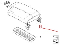 фото thumb №6, Подлокотник консоли средней bmw 3 e90 51167137570 7137570 оригинальная запчасть