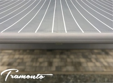 Террасная маркиза АНТРАЦИТ 400х300 Grey Stripes PREM
