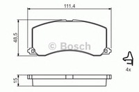 фото thumb №1, Тормозные колодки тормозные /p/ suzuki baleno 95- bosch