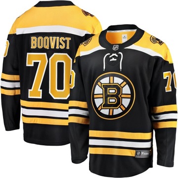 Черная мужская футболка Boston Bruins Home Breakawa Jesper Boqvist