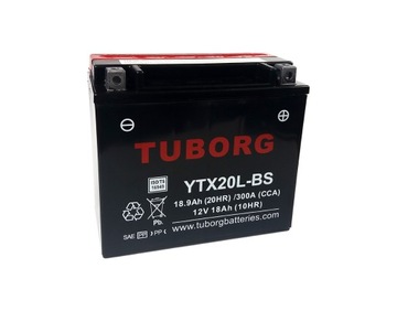 Аккумулятор Tuborg YTX20L-BS 18,9 Ач, 300 А AGM