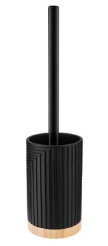 Zestaw łazienkowy 3-el. CAMINO polyresin czarny mat bambus loftowy boho