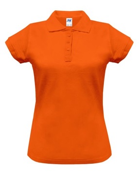 Polówka damska polo REGULAR JHK pomarańczowa M