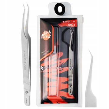 СТАЛЕКС ПРОФЕССИОНАЛЬНЫЙ ПИНЦЕТ ДЛЯ НАРАЩИВАНИЯ РЕСНИЦ EXPERT 41 mini L TE-41/8