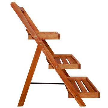 vidaXL Подставка для растений, 3 яруса, 50x63x80 см, массив акации