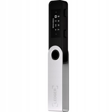 Безопасный криптовалютный кошелек Ledger Nano S Plus BTC ETH серебристый и черный