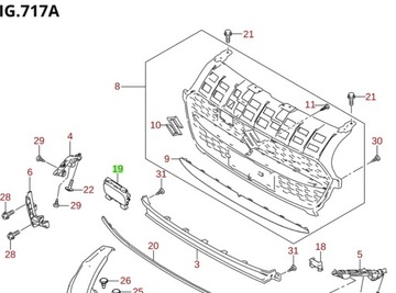 фото thumb №1, Suzuki swift mk8 2020 - рестайлинг заглушка радара