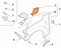 фото thumb №1, Кронштейн крила лівий alfa romeo giulia