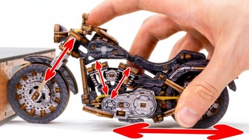 Wooden.City Деревянная 3D модель мотоцикла Cruiser