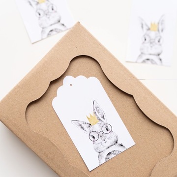 Etykietki ozdobne Funny bunny, 10 szt