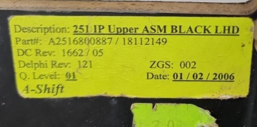 фото thumb №11, Панель роздавальна консоль подушка безпеки mercedes w251 eu